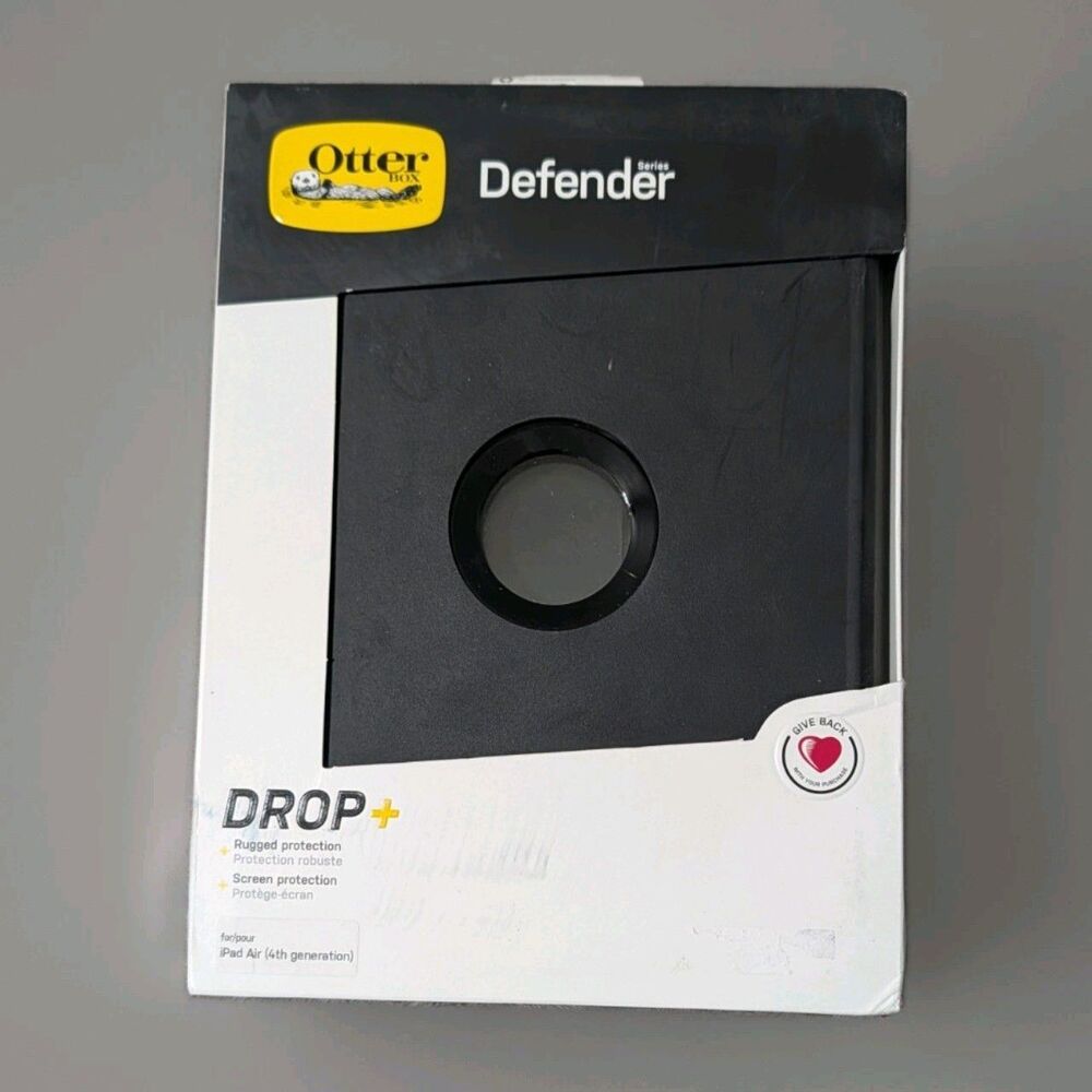 OtterBox Defender iPad Air 4th Gen Case Black Rugged Cover Shield Stand NIB